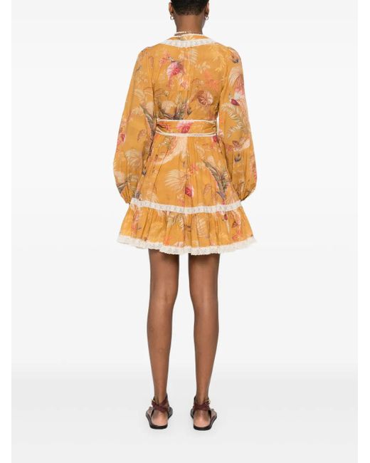 Zimmermann Ascension Mini-Jurk in het Orange