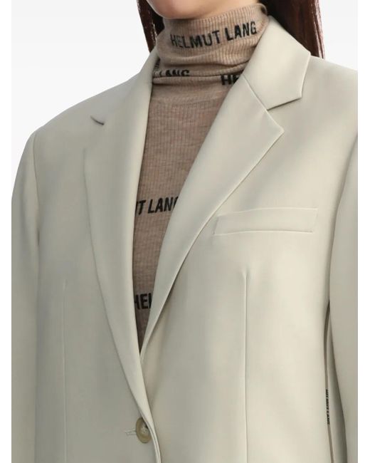 Helmut Lang White Tailored Single-Breasted Blazer