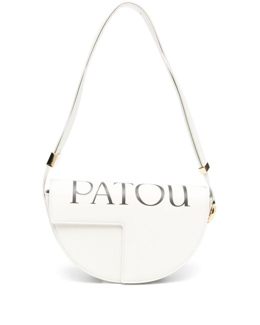 Le logo shoulder bag Patou de color White