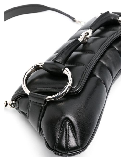 Gucci Black Medium Horsebit Chain Shoulder Bag
