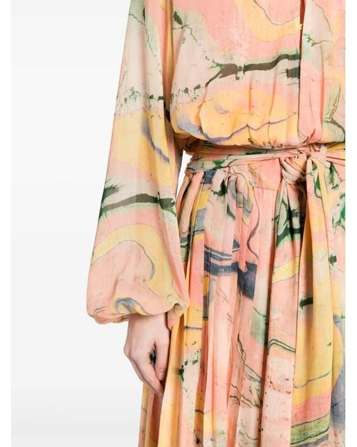 Alexis Orange Diane Floral-Print Maxi Dress