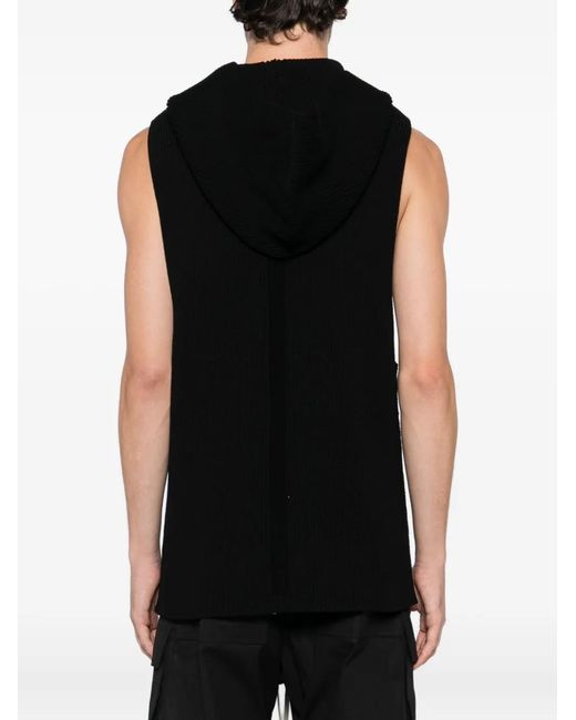 Chaleco De Punto Rick Owens de hombre de color Black
