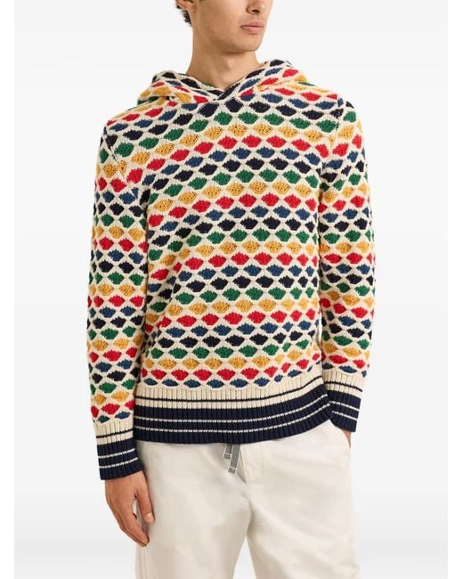 Orlebar Brown Natural Kirk Pattern Hoodie for men
