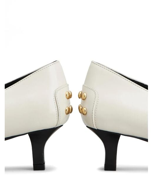 Tod's White Studs-Detail Pumps