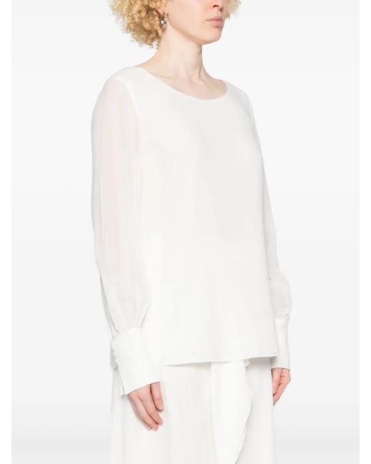 DE SANTIS White Silk Blouse
