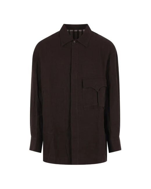 Ziggy Chen Black Flap-Pocket Shirt for men