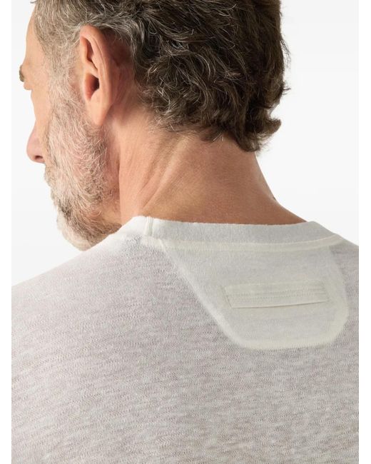 Zegna White Oasi Crew-Neck T-Shirt for men