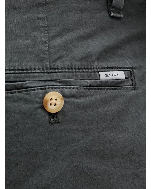 Gant Black Logo-Tag Chino Shorts for men