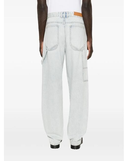 DARKPARK White John Relaxed-Fit Jeans for men