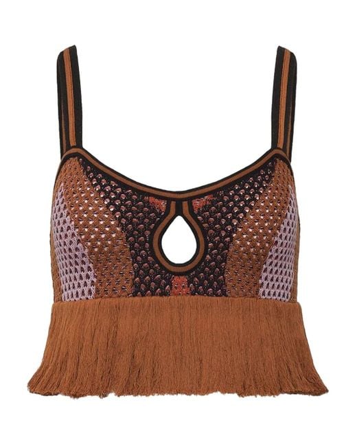 Johanna Ortiz Cropped Top in het Brown