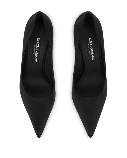 Escarpins en cuir à bout pointu Dolce & Gabbana en coloris Black