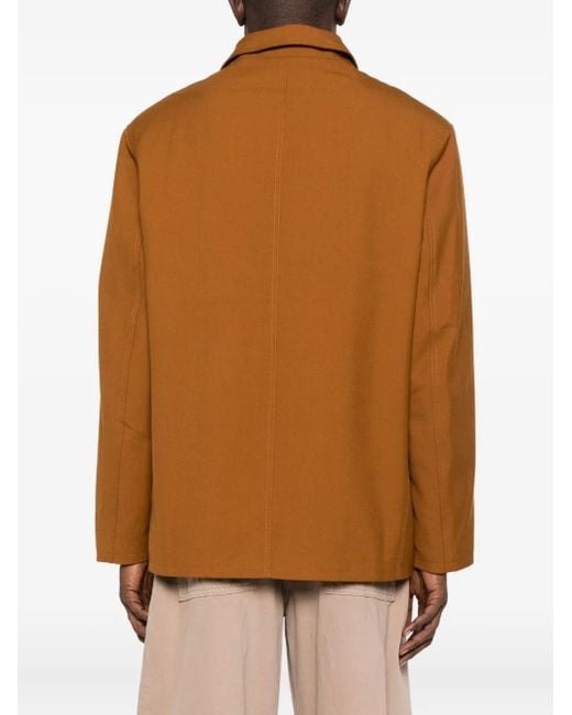 Etudes Studio Jack Met Opgestikte Zak in het Brown