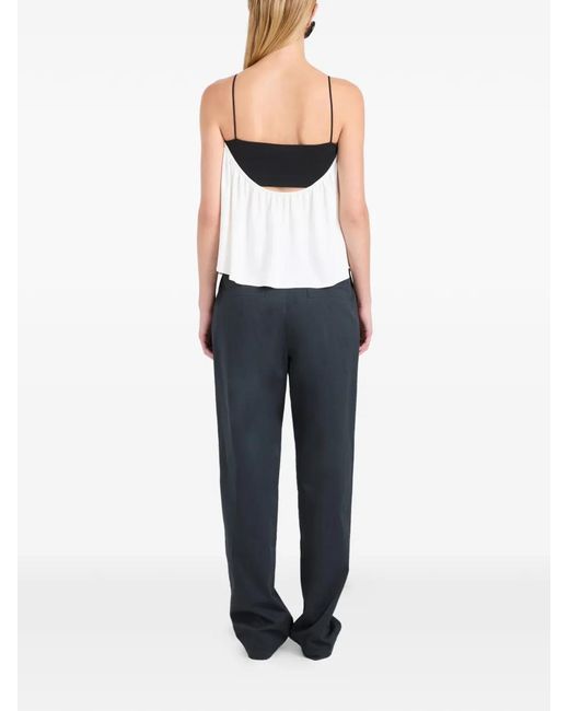 Proenza Schouler White Vanna Gathered Strap Blouse