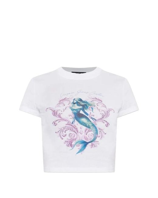 Versace Jeans Couture White Mermaid Graphic T-Shirt