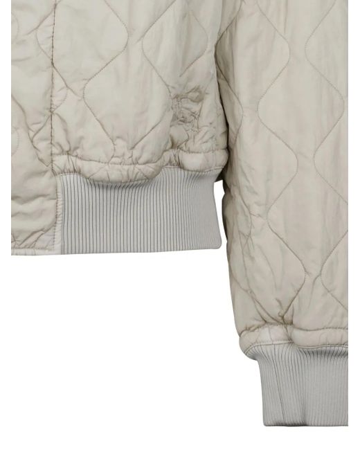 Burberry Gray Padded Bomber Jacket