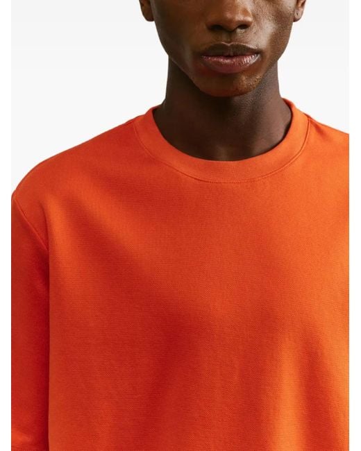 Casey Casey Orange Round-Neck Short-Sleeve T-Shirt for men