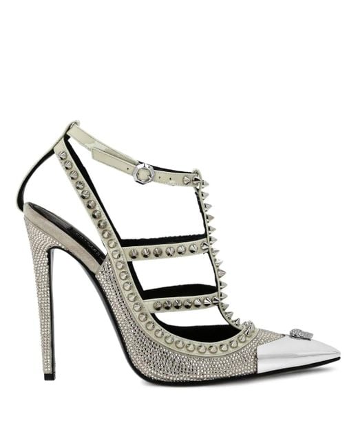 Sandales À Détails De Clous 120 Mm Philipp Plein en coloris Metallic