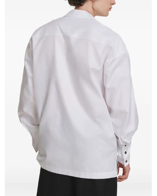 IRINA VOINEA Gray Embroidered Shirt for men