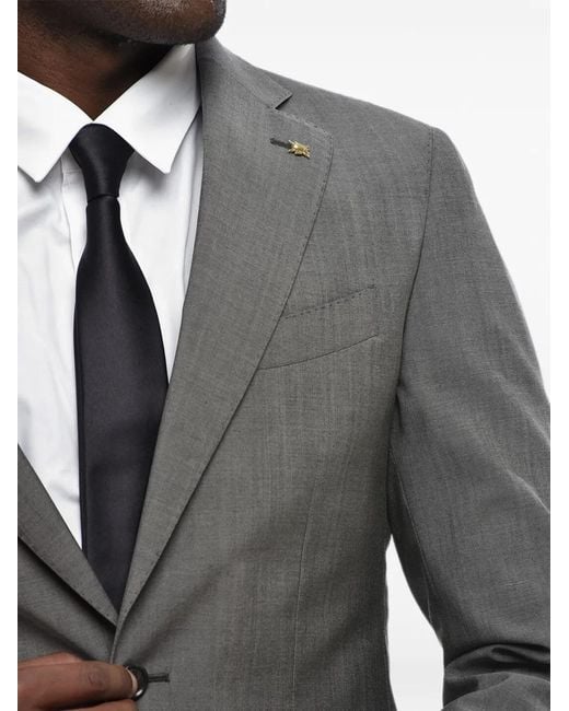 Corneliani Gray Single-Breasted Wool Suit for men