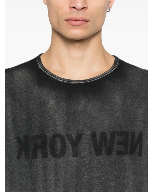 Helmut Lang Black New York T-Shirt for men