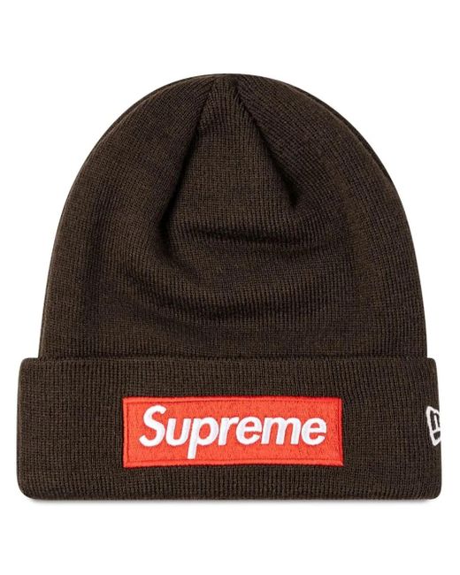 Supreme Brown X New Era Box-Logo Beanie