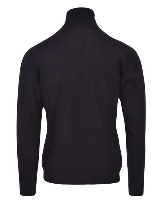 Fedeli Blue Roll-Neck Sweater for men