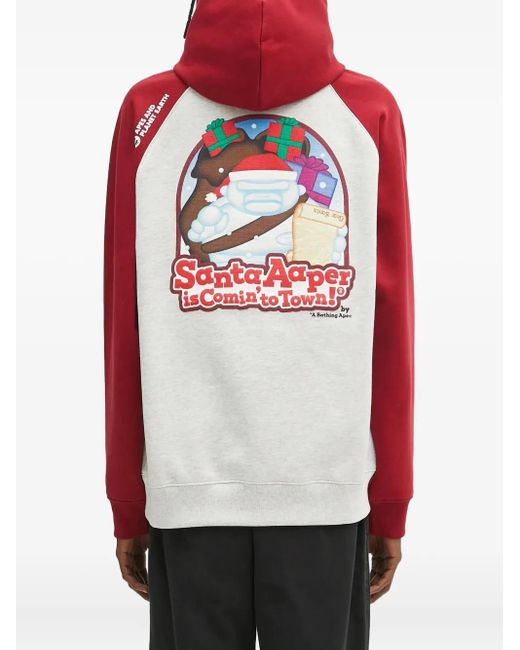 Sudadera con capucha y motivo gráfico Aape By A Bathing Ape de hombre de color Red