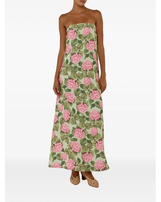Palm Noosa Green Alessia Floral-Print Maxi Dress