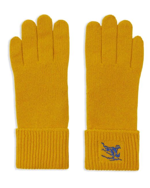 Burberry Yellow Ekd Cashmere-blend Gloves for men