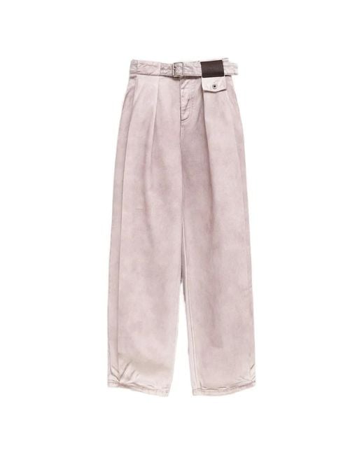 Vaqueros Con Cinturón Y Pinzas Loewe de color Pink