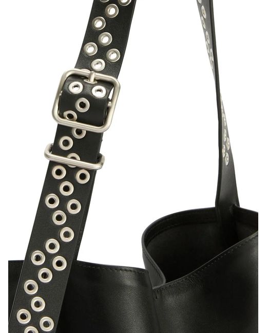メンズ Jil Sander ベルトストラップ ショルダーバッグ Black