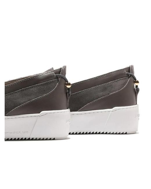 Android Homme White Delta Suede Loafers for men