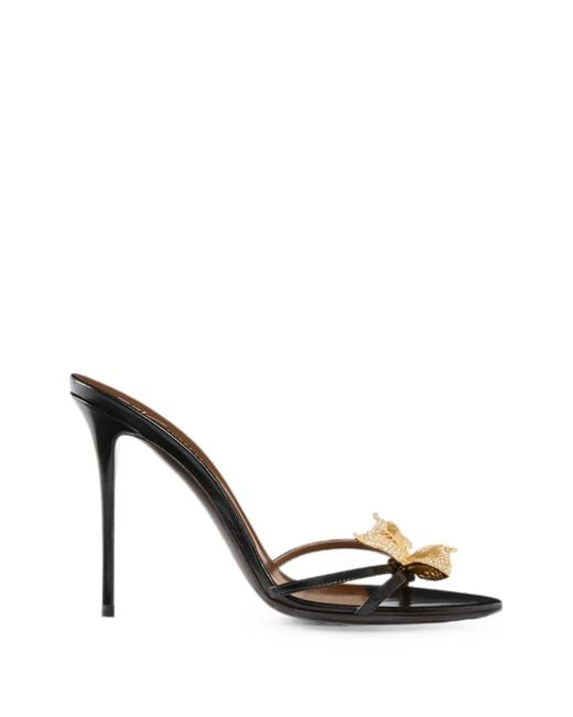 Giuseppe Zanotti Metallic Mariposa Mules 105