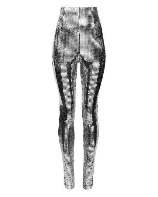 MM6 by Maison Margiela Gray Sequinned Tailored Trousers