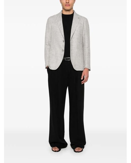 Tagliatore White Button Jacket for men
