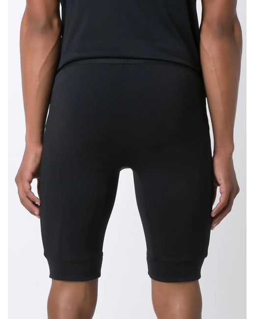Amir Slama Black Elasticated Slim-Fit Shorts for men