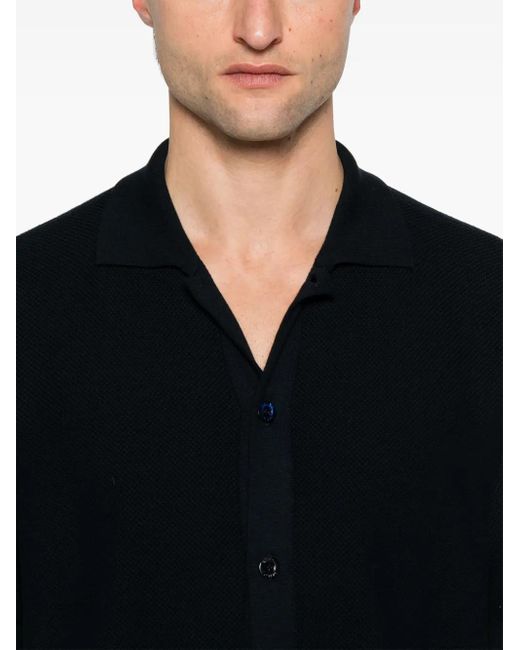 Canali Klassisches Poloshirt in Black für Herren