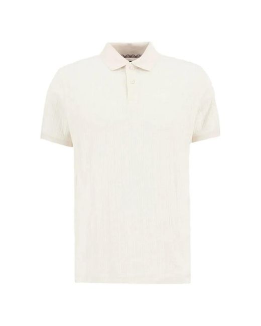 Barbour White Harwell Polo Shirt for men