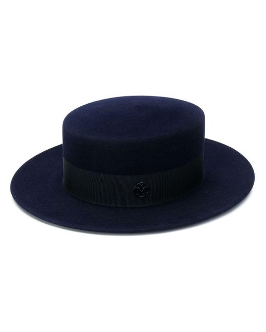 Maison Michel Blue Kiki Fedora Hat