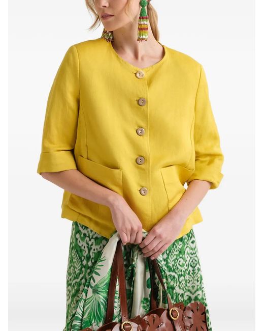 Maliparmi Yellow Buttoned Jacket