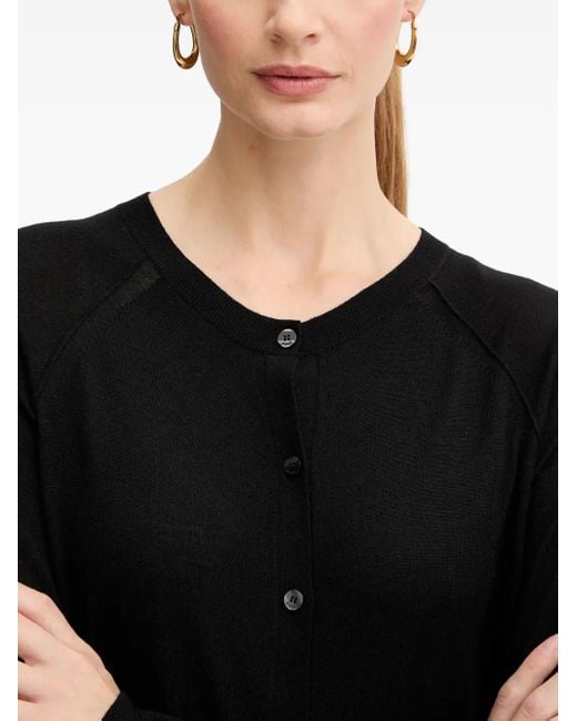Boss Black Buttoned Long-Sleeves Cardigan