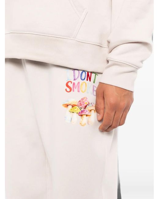 Melt White Graphic-Print Track Pants for men