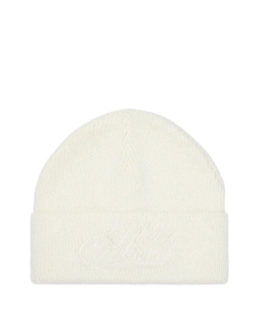 Philipp Plein White Embroidered Beanie