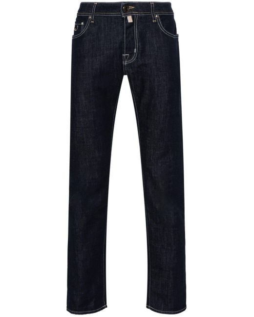 Jacob Cohen Halbhohe Straight-Leg-Jeans in Blue für Herren