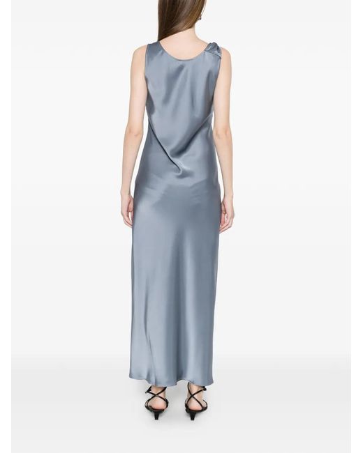 Marella Blue Twisted Midi Dress