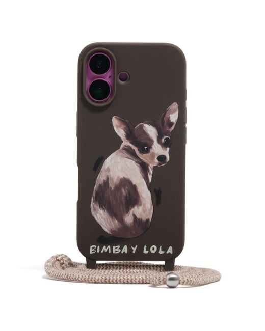 Bimba Y Lola Brown Iphone 16 Dog Charm Case