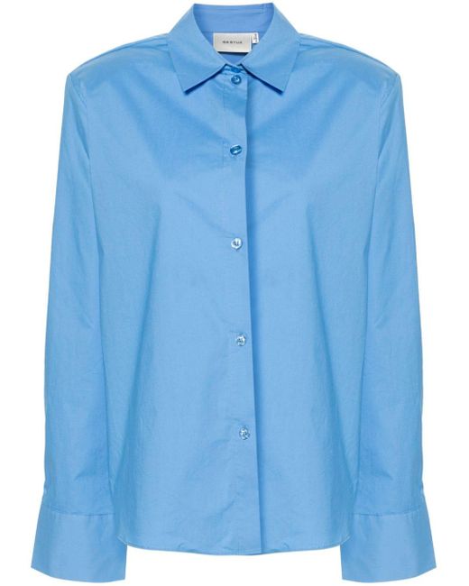 Gestuz Blue Cymagz Cotton Shirt