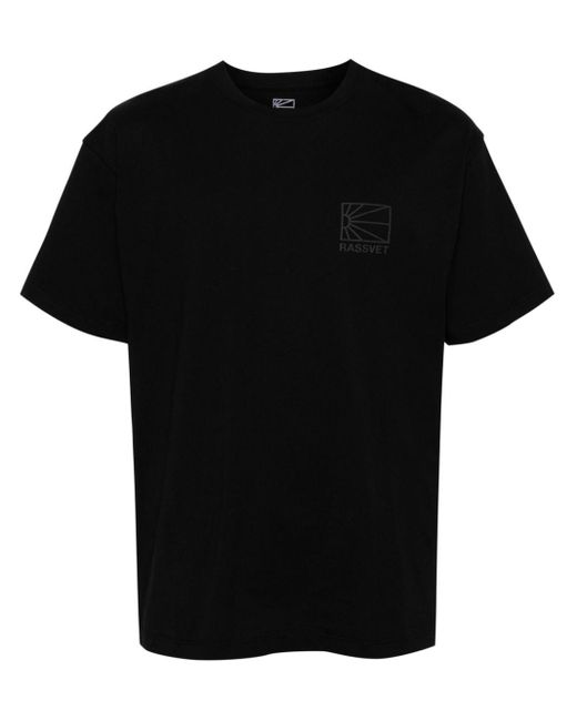 Rassvet (PACCBET) Black Raised-logo Cotton T-shirt for men