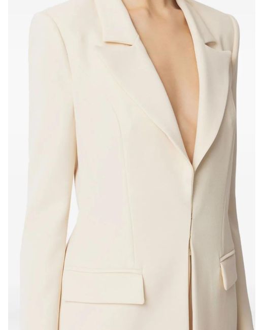 Elisabetta Franchi Natural Structured-Lapel Blazer