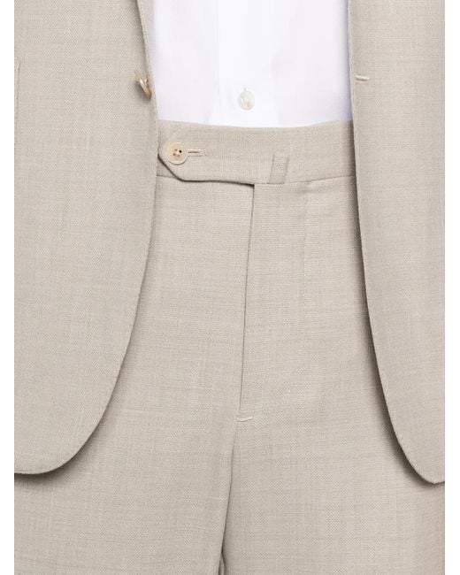 Isaia White Button Single-Breasted Suit for men